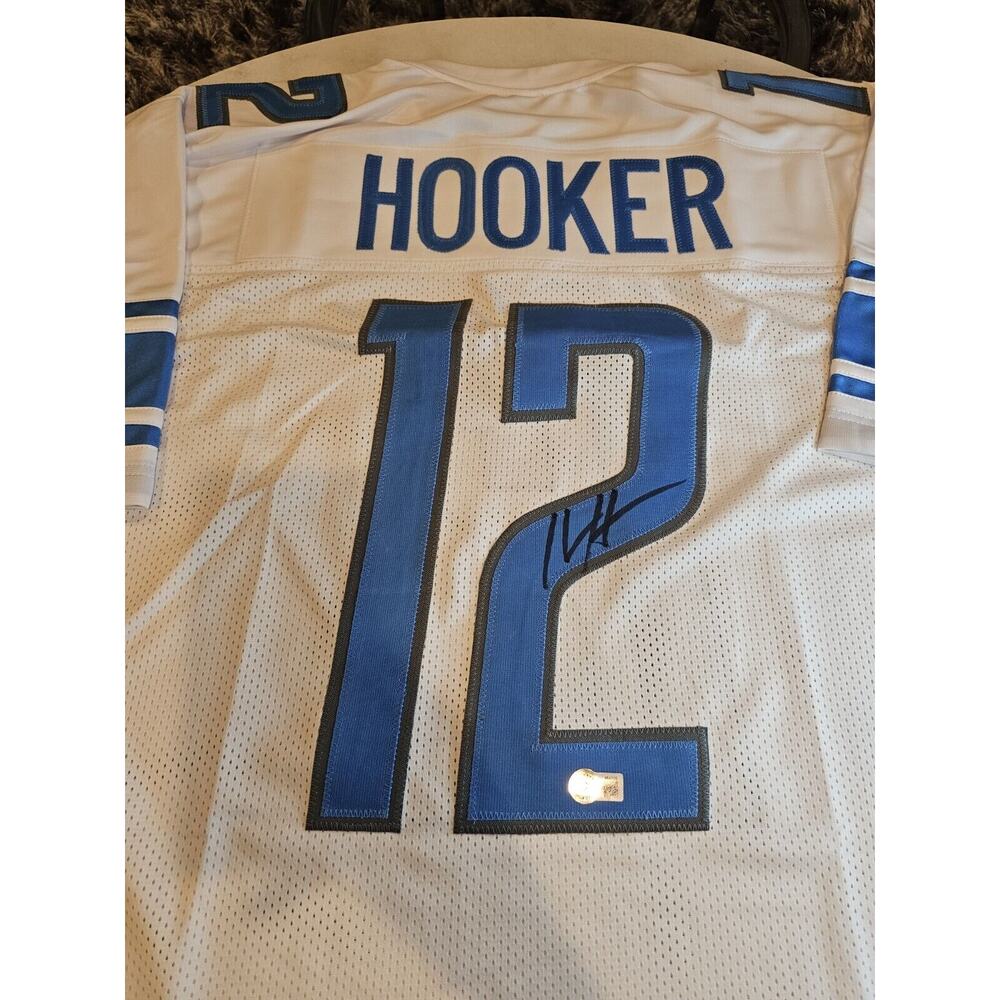 Hendon Hooker Autographed/Signed Jersey Beckett Sticker White Custom Jersey